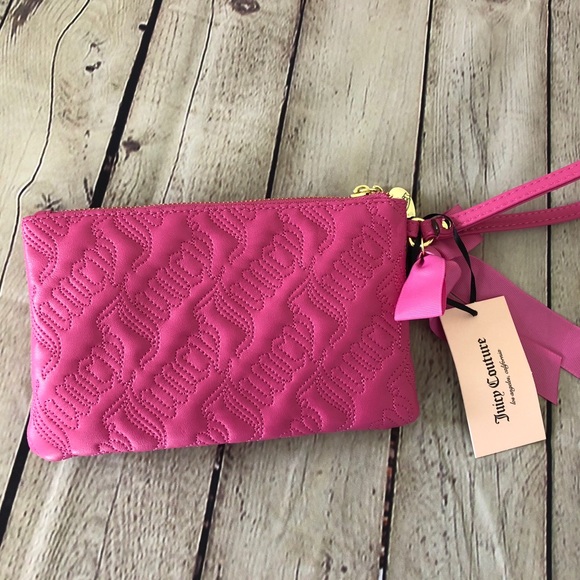🎀 NWT Juicy Couture Sweet Dreams Bow Wristlet - Picture 4 of 8